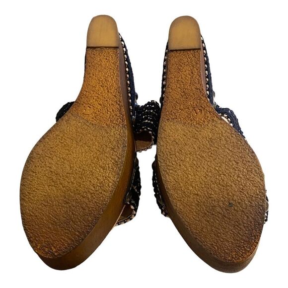 CALIFORNIANS Layla Women's Black Platform Wedge Slide Sandals NEW 10 - Picture 7 of 7